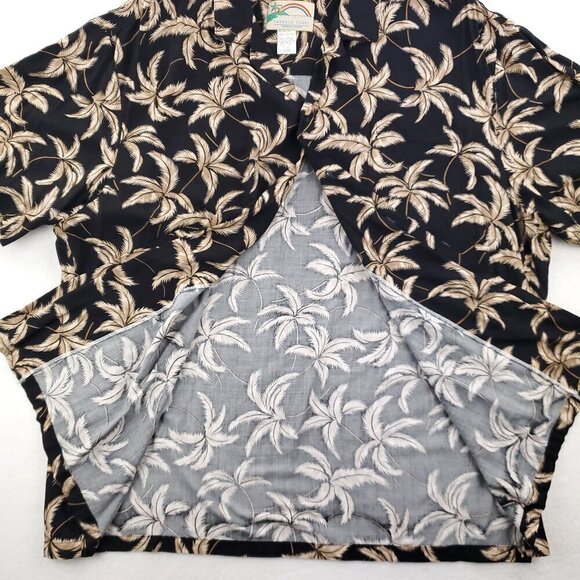 Paradise Found Hawaiian Shirt Palm Trees Vintage Honolulu Made USA Men's 2XL - Picture 12 of 12